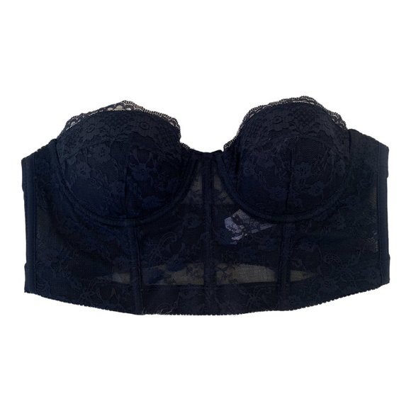 Forever 21 Other - XXI Forever 21 Black lace Bustierm Corset Bra crop top - sz MEDUIM